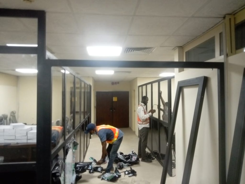 Aluminium Partition @ ECOWAS Server Room
